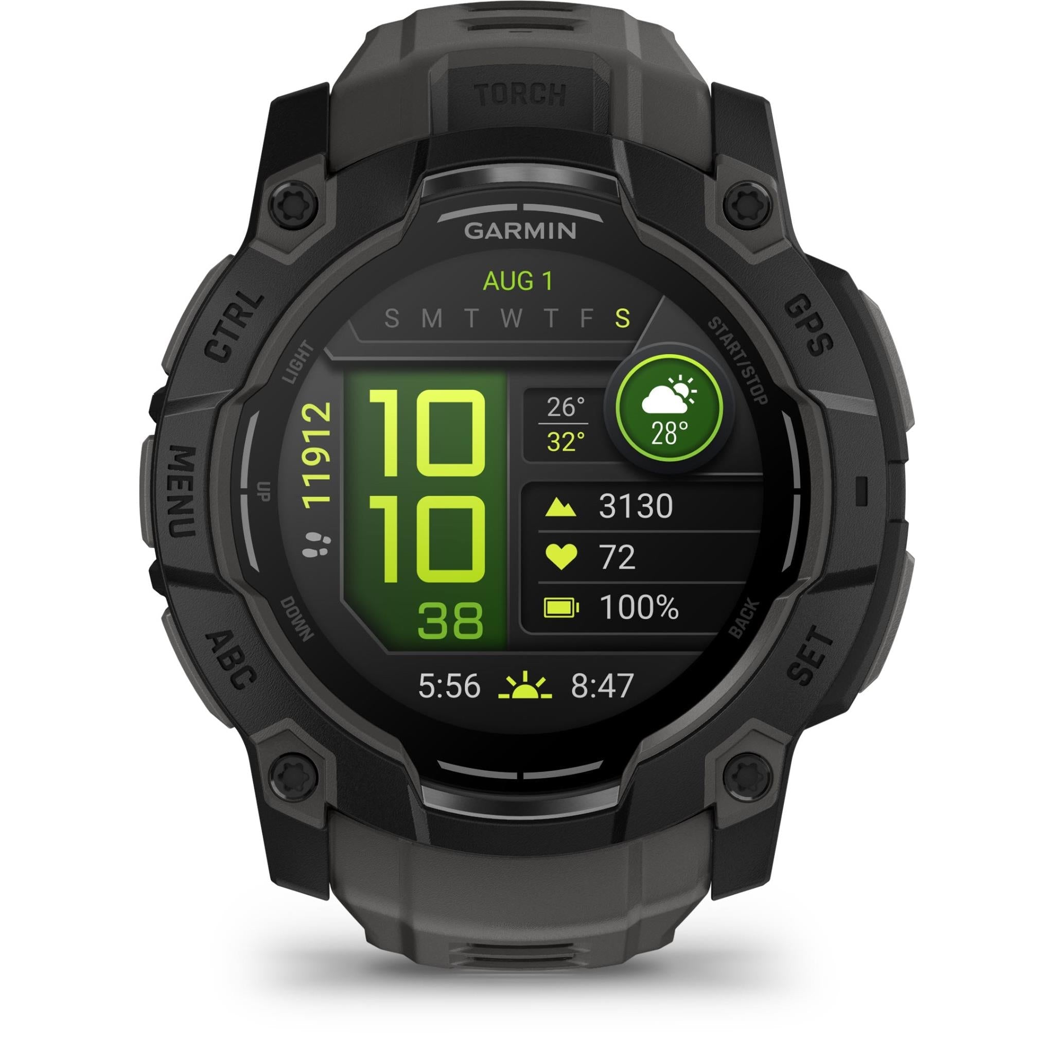 Garmin Instinct 3 50mm AMOLED Smart Watch (Black/Charcoal)
