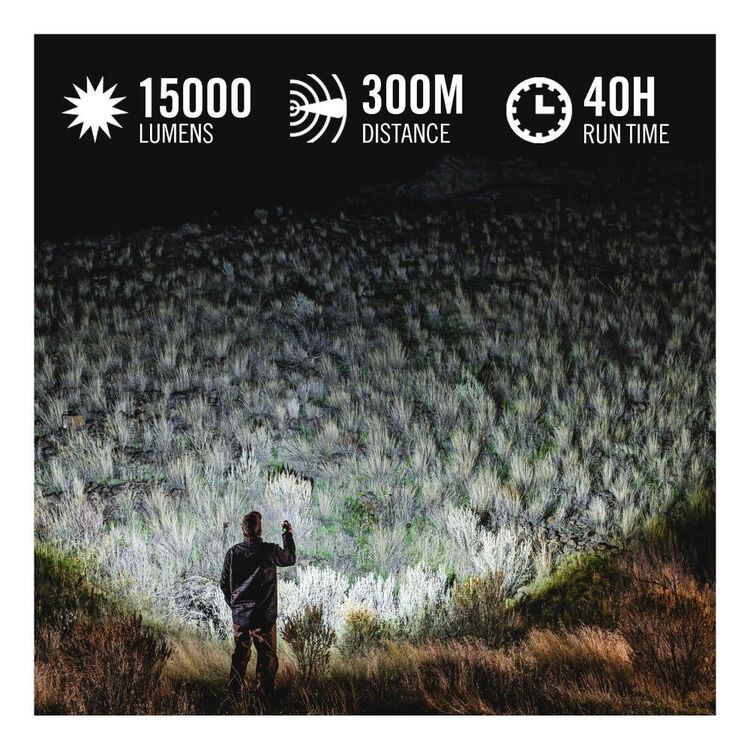 COAST XP80R 15,000 Lumen Rechargeable LED Flashlight – Dual Power, POWERiQ™ Display & Ultra View Flood Beam (Retail Box Damage)
