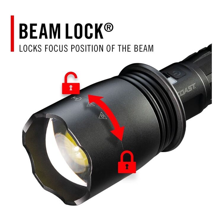 COAST XP80R 15,000 Lumen Rechargeable LED Flashlight – Dual Power, POWERiQ™ Display & Ultra View Flood Beam (Retail Box Damage)