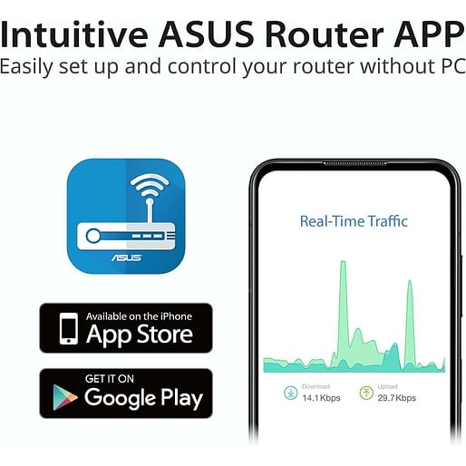 ASUS RT AX3000P Dual Band Wi-Fi 6 (802.11ax) AX Extendable Router Supporting MU-MIMO OFDMA Ai Mesh and Ai Protection powered by Trend Micro