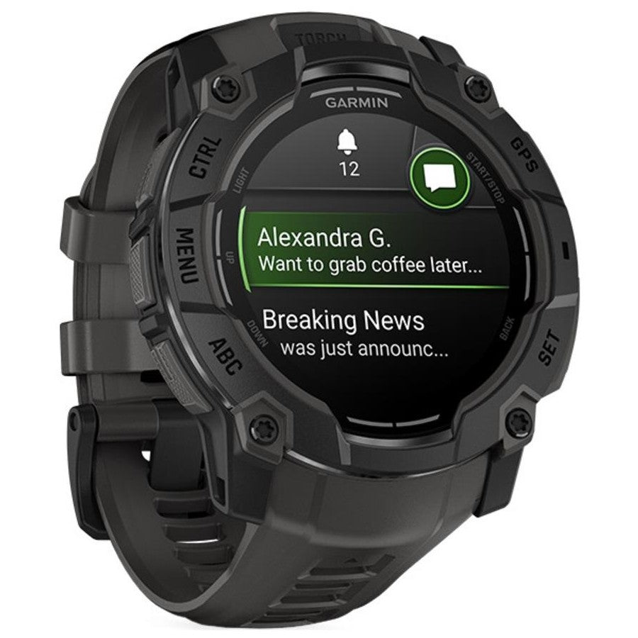 Garmin Instinct 3 50mm AMOLED Smart Watch (Black/Charcoal)