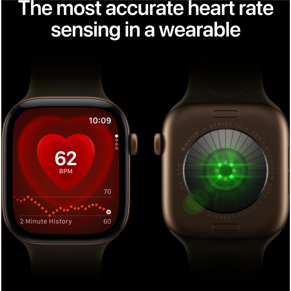 Apple Watch Series 12 GPS 46mm – Black Aluminium Case with Black Sport Band (M/L)