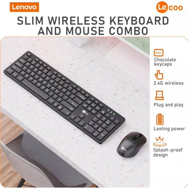 Lenovo Lecoo KW200 Wireless Keyboard & Mouse Combo