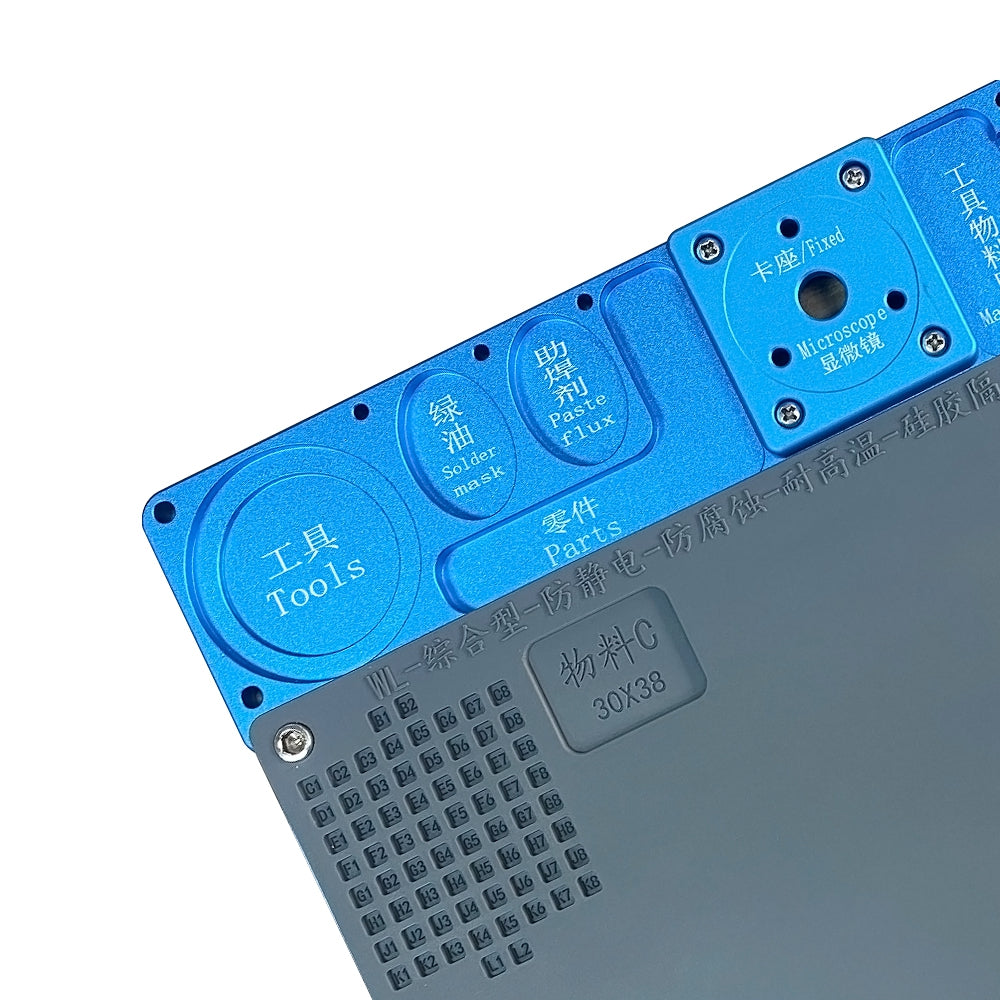 Mini Aluminum Alloy Integrated maintenance Platform (Supports Microscope Expansion)-Blue
