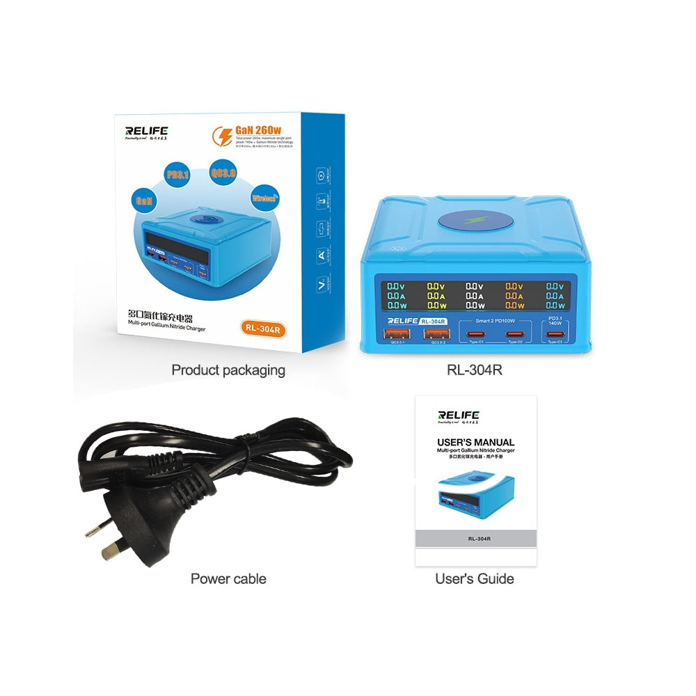 RELIFE RL-304R 260W High Power Multi-port GaN Charger