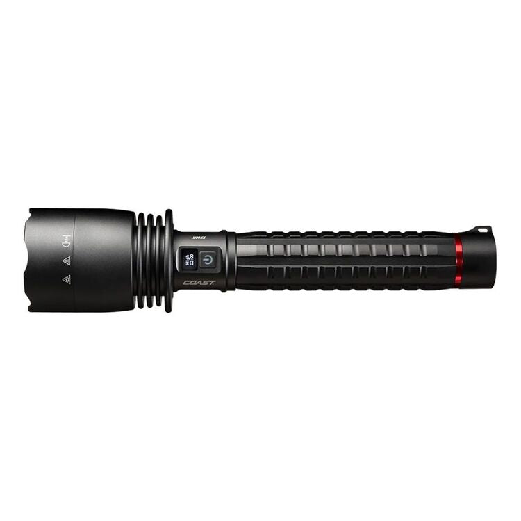COAST XP80R 15,000 Lumen Rechargeable LED Flashlight – Dual Power, POWERiQ™ Display & Ultra View Flood Beam (Retail Box Damage)