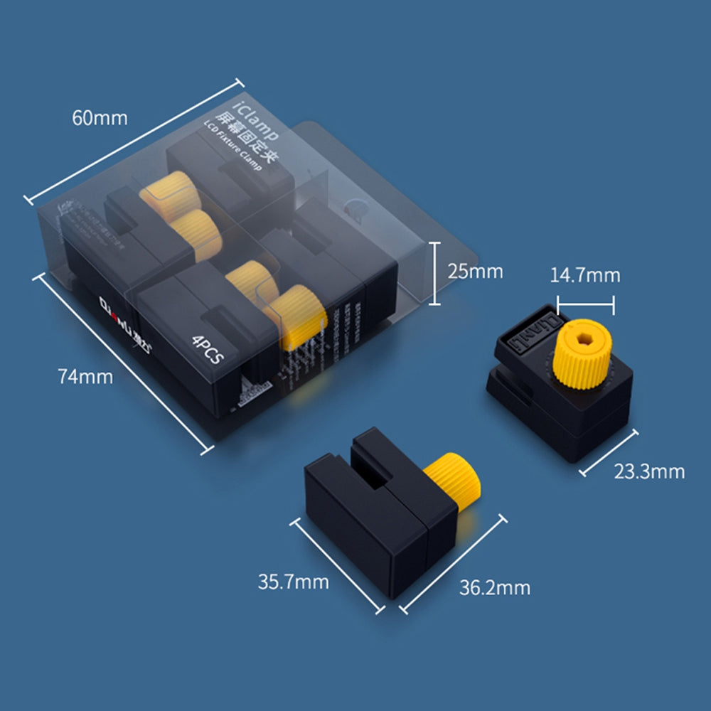 QianLi iClamp ABS Glassfiber Clamp with Rubber Filling - Range 12mm (4pcs/set)