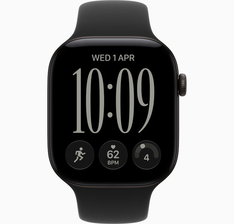 Apple Watch Series 12 GPS 46mm – Black Aluminium Case with Black Sport Band (M/L)