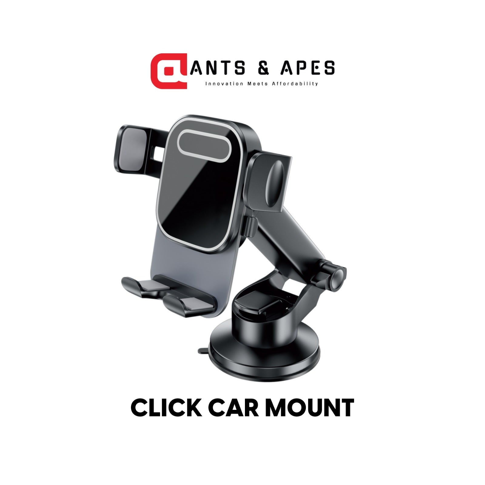 Ants & Apes Click Car Mount Dashboard Windscreen Secure Cell Phone Holder Rotatable Swing 360 Degree Phone Holder for iPhone x xs 11 12 13 14 15 16 pro max Samsung s20 s21 s22 s23 s24 Fe Plus Ultra