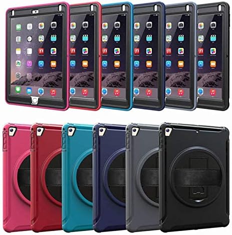 Rugged Heavy Duty Impact Resistant Full Body Protective Defender Back Cover Case with Kickstand for Apple iPad Pro 13 inch (Black)