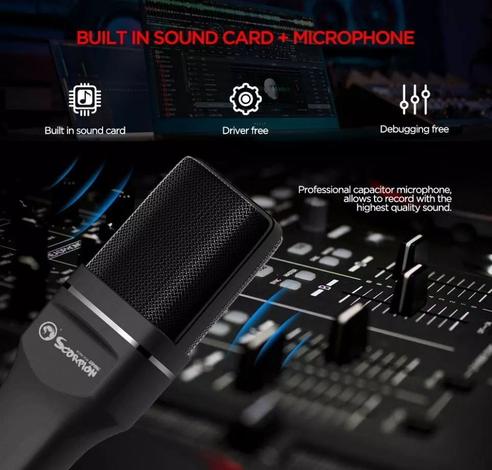 Marvo Mic-03 USB Powered Professional Gaming & Streaming Desktop Microphone