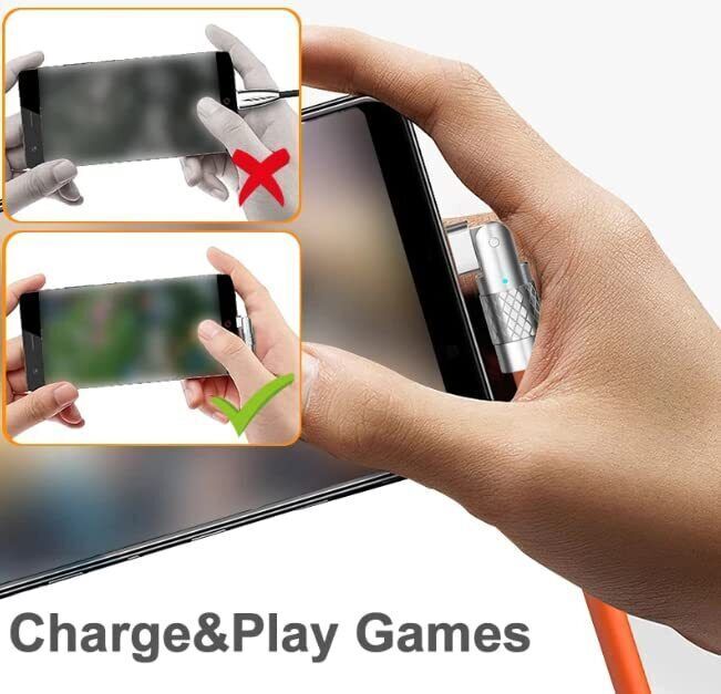 Pbuddy Zinc Alloy Silicone Chubby Charge Cable 180 Degrees Rotating 120W 6A 1m