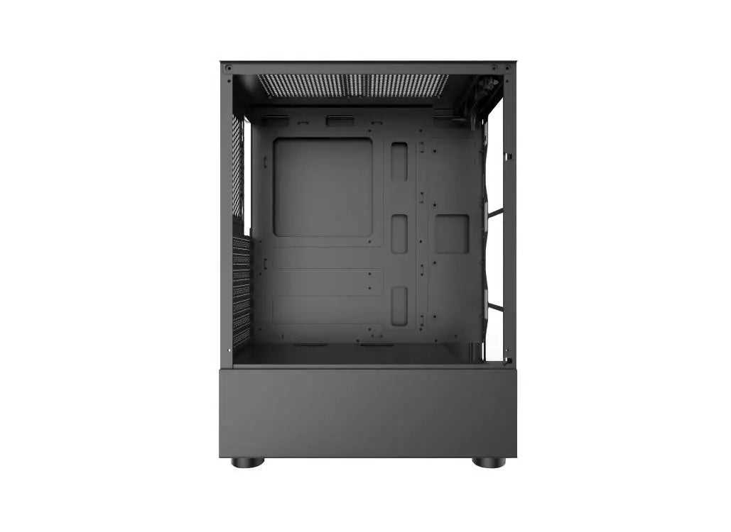 ATX Mid-Tower Gaming PC Case – Tempered Glass Chassis with RGB Fan Support