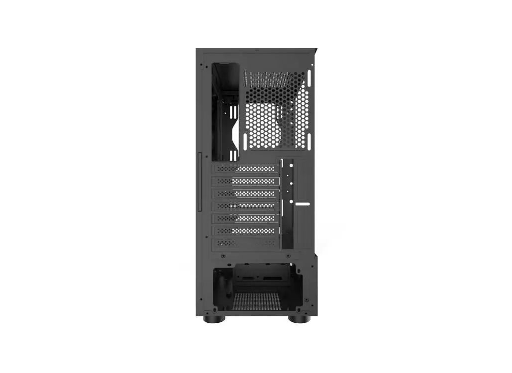 ATX Mid-Tower Gaming PC Case – Tempered Glass Chassis with RGB Fan Support