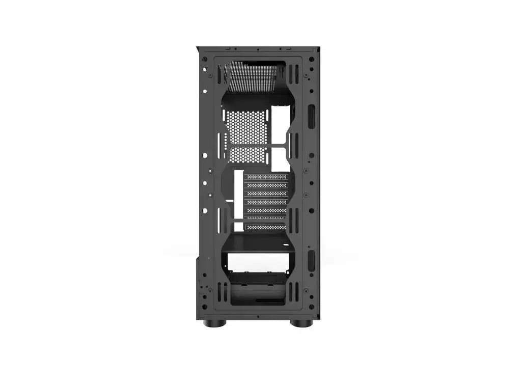 ATX Mid-Tower Gaming PC Case – Tempered Glass Chassis with RGB Fan Support