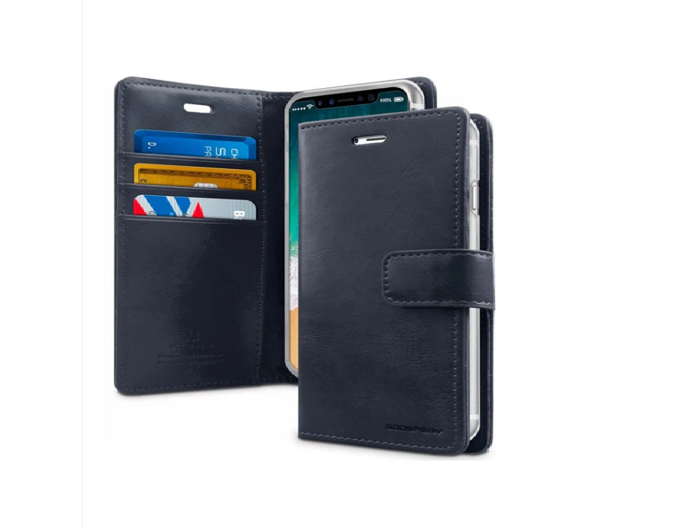 Goospery Mercury for Samsung S21 Plus / S21 Ultra / S24 Plus  Blue Moon Diary Flip Wallet Case