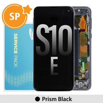 Tecguru_Samsung Galaxy S10E G970F OLED Screen Replacement Digitizer GH82-18852A/18836A (Service Pack)-Prism Black