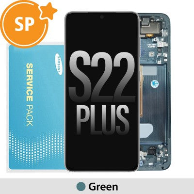 Tecguru_Samsung Galaxy S22 Plus 5G S906B OLED Screen Replacement Digitizer GH82-27500A/27501A (Service Pack)-Phantom Black