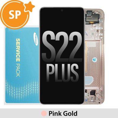 Tecguru_Samsung Galaxy S22 Plus 5G S906B OLED Screen Replacement Digitizer GH82-27500A/27501A (Service Pack)-Phantom Black