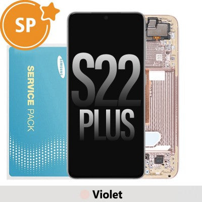 Tecguru_Samsung Galaxy S22 Plus 5G S906B OLED Screen Replacement Digitizer GH82-27500A/27501A (Service Pack)-Phantom Black