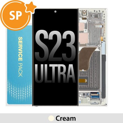 Tecguru_Samsung Galaxy S23 Ultra 5G S918B OLED Screen Replacement Digitizer GH82-30465A (Service Pack)-Phantom Black