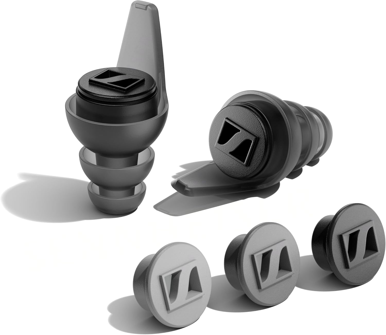 Sennheiser SoundProtex Plus Earplugs - Reusable Hearing Protection with 4 Interchangeable Filters - High Fidelity Sound at a Safe Volume Level - Black