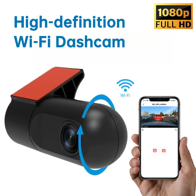 Wi-Fi 1080P Full HD Dash Cam – 360° Rotating Car Camera with Smartphone Connectivity