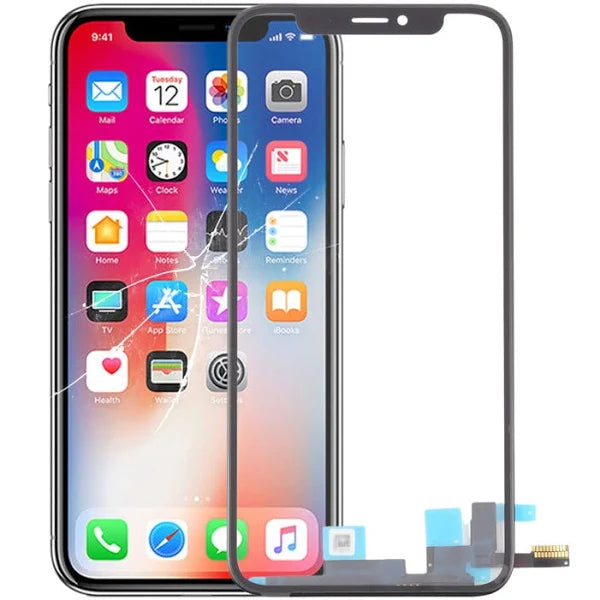 Yellow Glass with Touch with OCA (NO IC) for iPhone X (Brown)