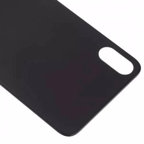 Rear Glass Replacement with Bigger Size Camera Hole Carving for iPhone X-Black