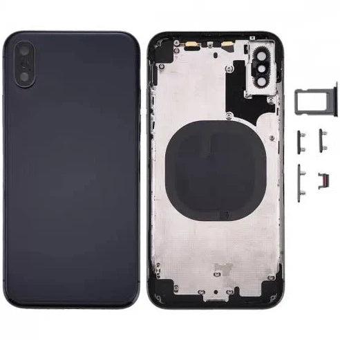 Rear Housing with Small Parts for iPhone X (Purple)-Space Gray