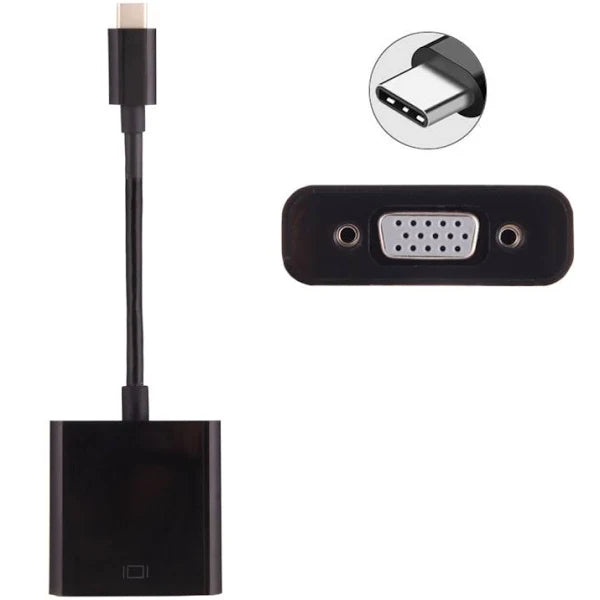 Type C Male to VGA Female Adapter for Macbook/Google Chromebook