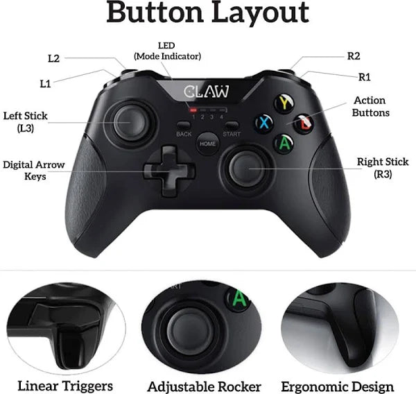 Marvo USB Wired Gaming Controller Gamepad For PC/Laptop Computer(Windows XP/7/8/10/11) & PS3 & Android & Steam - [Black]
