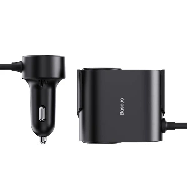 Baseus Car Cigarette Lighter Socket Splitter 12V-24V Dual USB Car Charger 100W