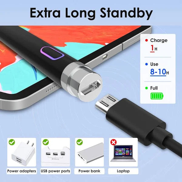 Pbuddy Stylus Pen Compatible With IPad, Pencil Compatible With IPad 2/3/4/5/6/7/8/9/10 Generation Pro 9.7/10.5/11/12.9 Air 2/3/4/5 Mini 2/3/4/5/6 Alternative Drawing Smart Stylist For Touch Screens