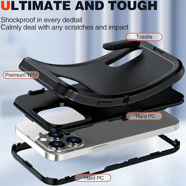 Heavy Duty Phone Case IPhone 11/12/13/14/15 pro plus max