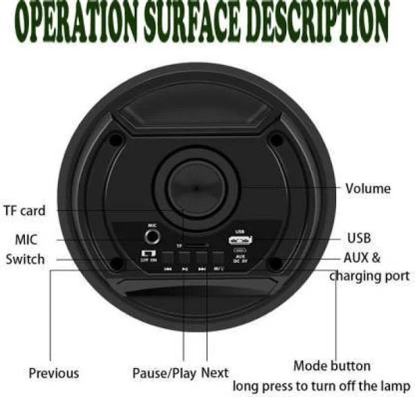 Turbo 25 Karaoke 6800W Dual 8.5'' Bluetooth Speaker Sub Woofer Heavy Bass Sound System Party &Mic