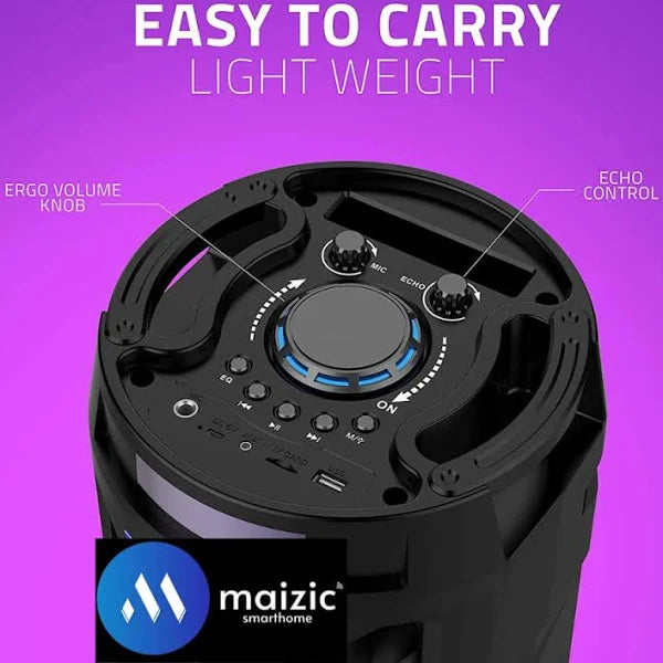 Turbo 25 Karaoke 6800W Dual 8.5'' Bluetooth Speaker Sub Woofer Heavy Bass Sound System Party &Mic