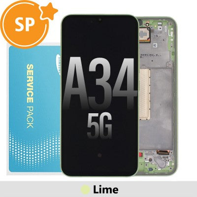 Tecguru-Samsung Galaxy A34 5G A346B OLED Screen Replacement Digitizer GH82-31200A / 31200A (Service Pack)-Black