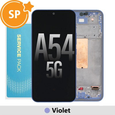 Tecguru-Samsung Galaxy A54 5G A546B OLED Screen Replacement Digitizer GH82-31231D (Service Pack)-Violet