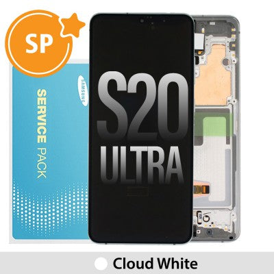 Tecguru_Samsung Galaxy S20 Ultra G988 OLED Screen Replacement Digitizer without Front Camera GH82-22327A/22271A (Service Pack)-Cosmic Black