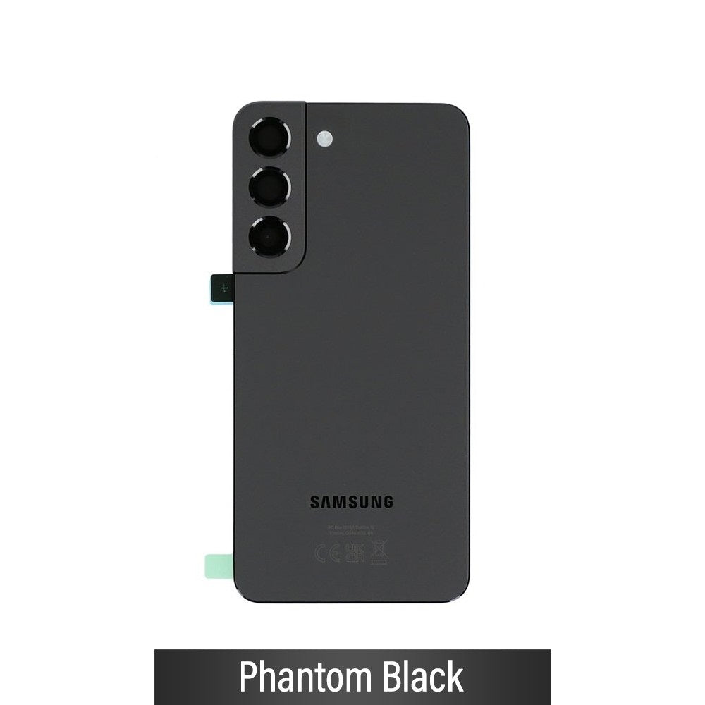 Rear Cover Glass For Samsung Galaxy S22 S901B GH82-27434A (Gold)-Phantom Black