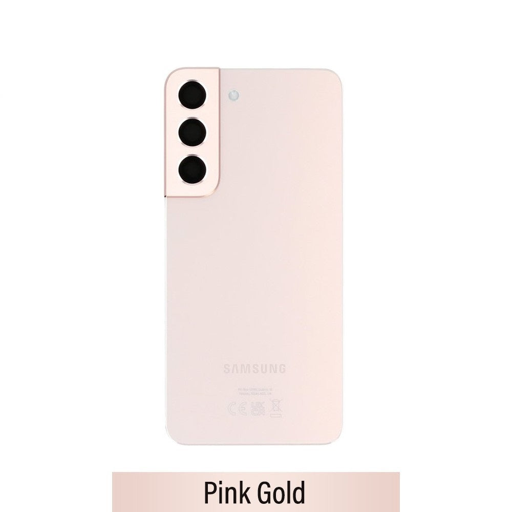 Rear Cover Glass For Samsung Galaxy S22 S901B GH82-27434D (Gold)-Pink Gold