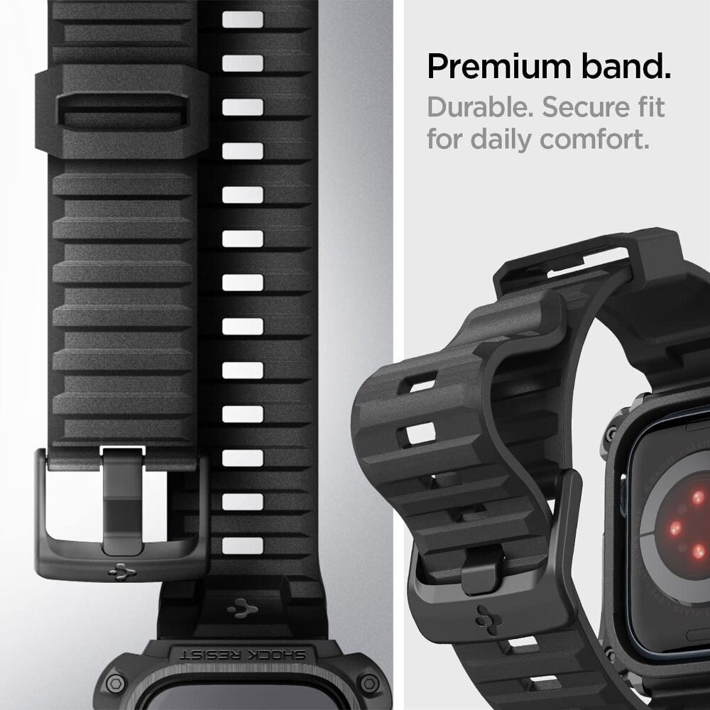 Spigen Rugged Armor Pro Case & Band for Apple Watch Ultra / Ultra 2 (49 mm) – Black