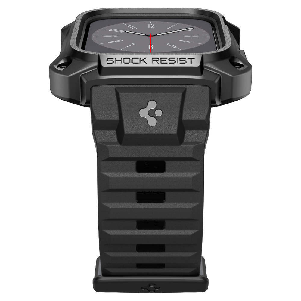 Spigen Rugged Armor Pro Case & Band for Apple Watch Series 7 / 8 / 9 (45 mm) – Black