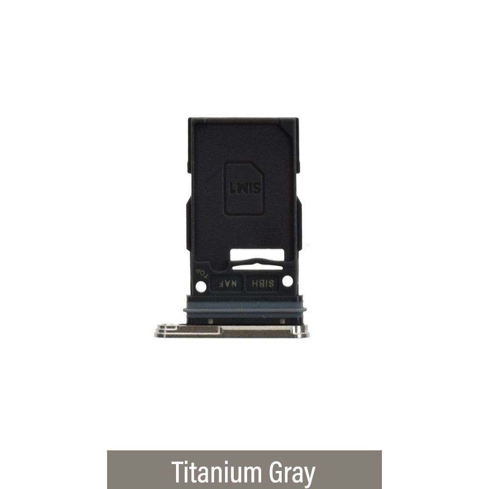 Single SIM Card Tray With Waterproof Ring for Samsung Galaxy S24 Ultra-Titanium Gray