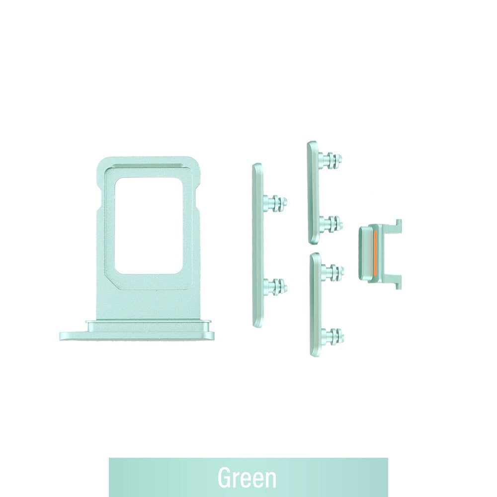 SIM Card Tray and Side Button for iPhone 11-Green