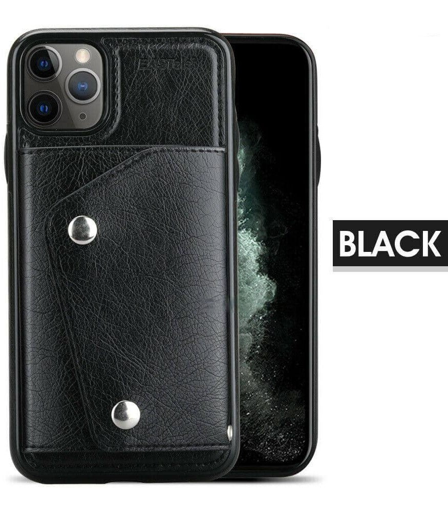 Back Wallet Case for iPhone  – Premium Leather with Card Slots & Cash Compartment, Slim & Durable, Magnetic Closure